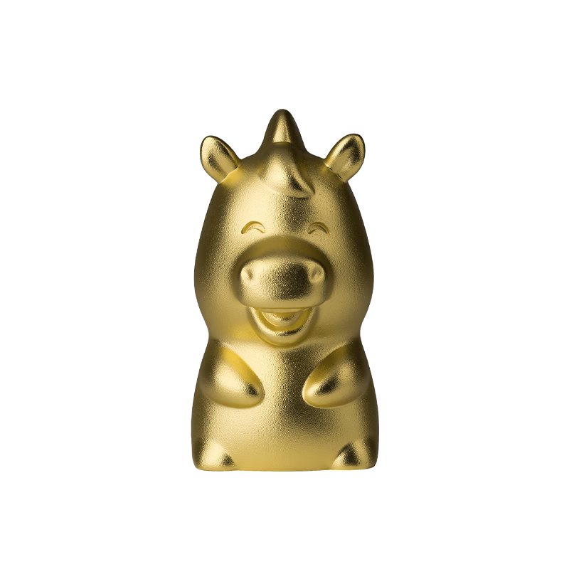 Master Tong "Golden Rhythm of the Zodiac Horse" Pure Gold Gilded Copper Ornament Home Decor Craft Gift