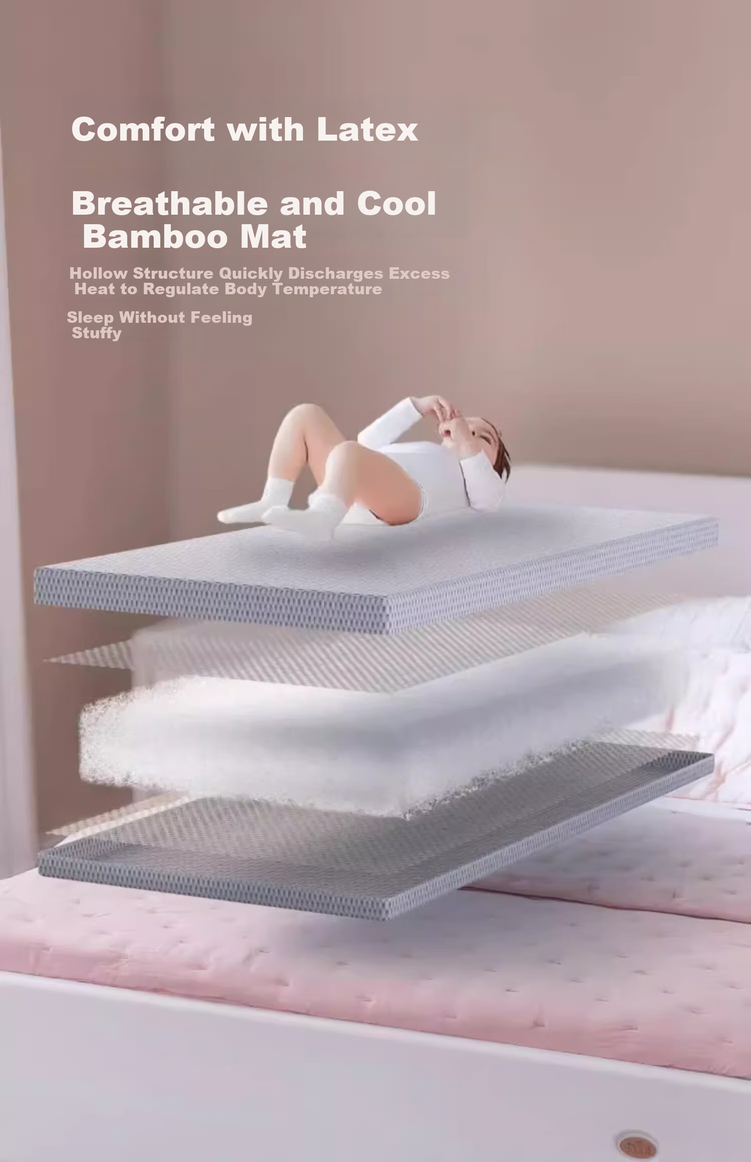 Boori Baby Washable Mattress Four Seasons Breathable Soft Pad Newborn 4D Mattress (with Oasis) 4