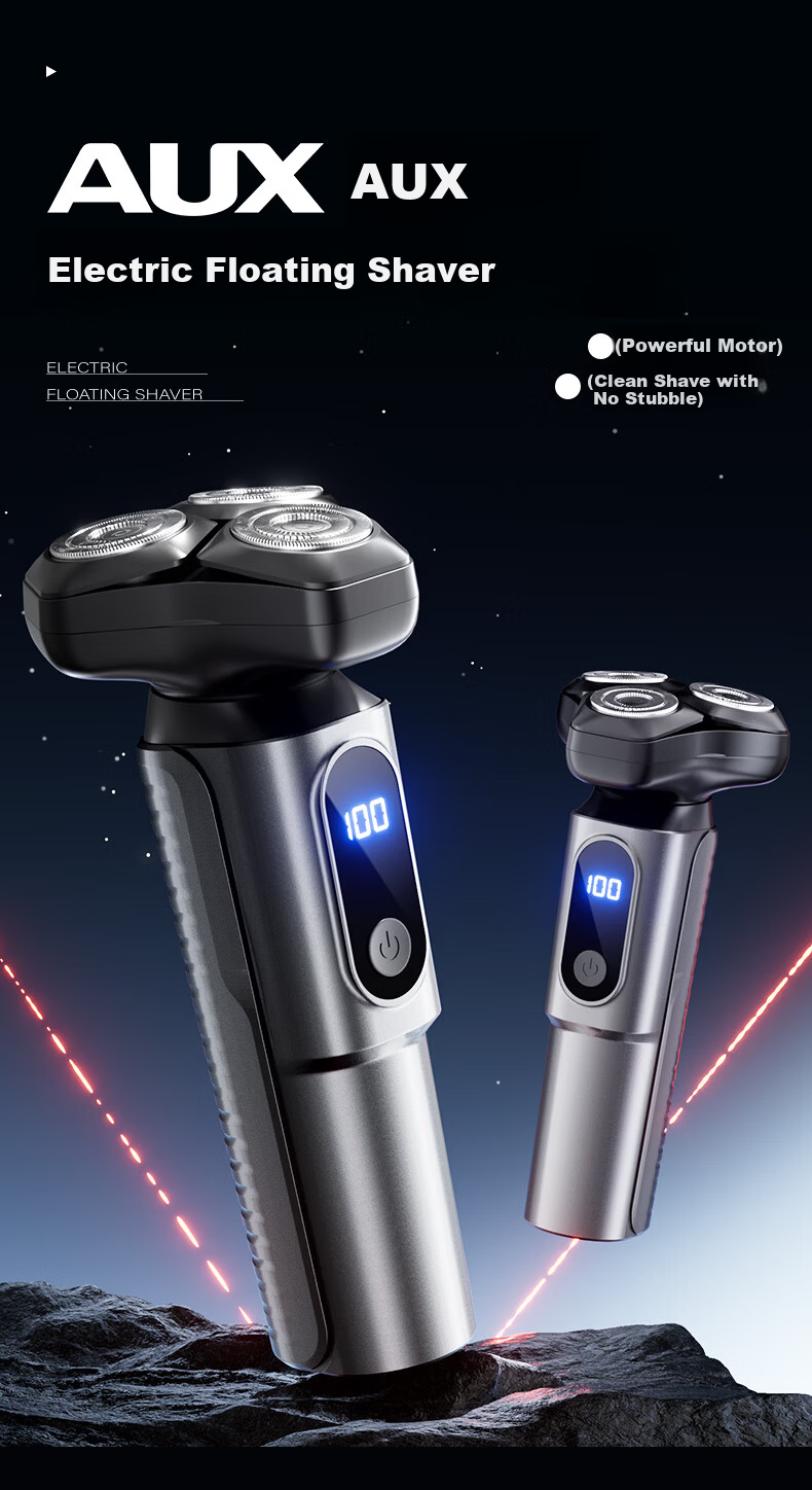 AUX Electric Shaver for Men Waterproof Rotary Electric Razor Sensitive Skin Powerful Portable Practical Birthday Gift for Boyfriend Husband 1