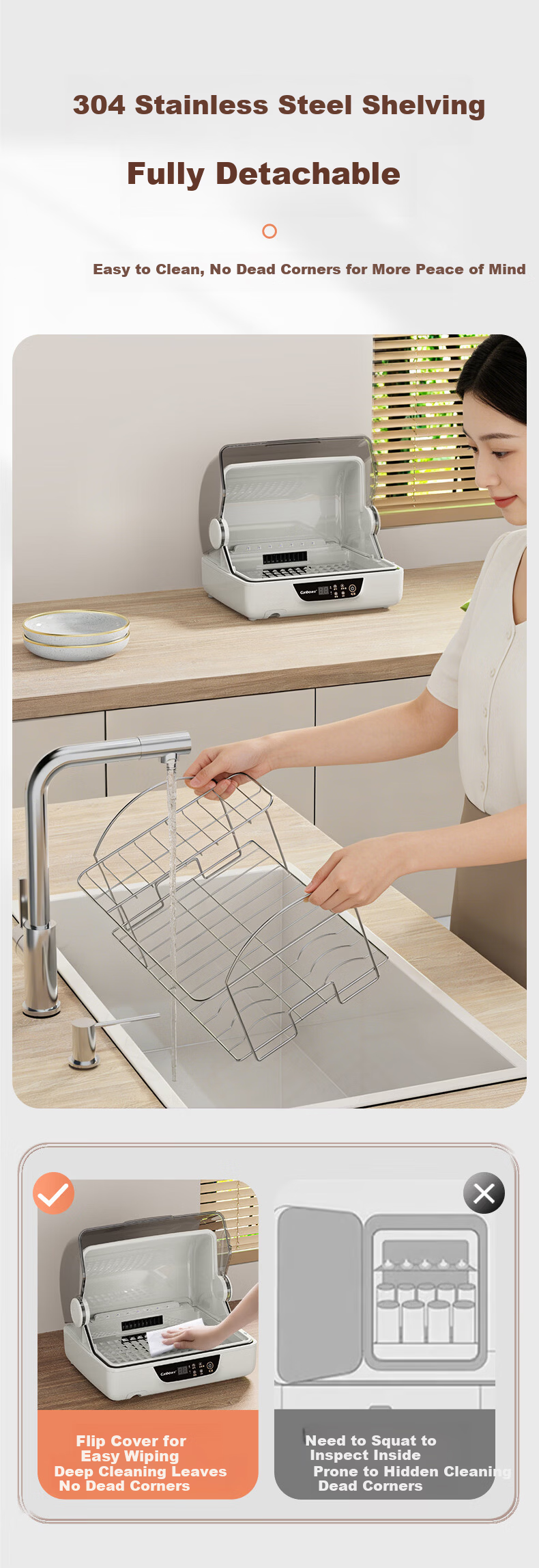 Canbo Baby Bottle Sterilizer UV Sterilizer with Drying Function All-in-One Baby Bottle Sterilizer and Dryer 12