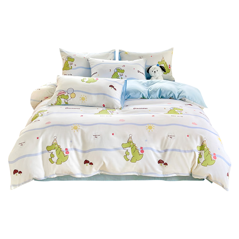 Grace 7A Antibacterial 100% Cotton Three-Piece Set Xinjiang Cotton Bedding 0.9/1.2m Bed Quilt Cover 150x200cm
