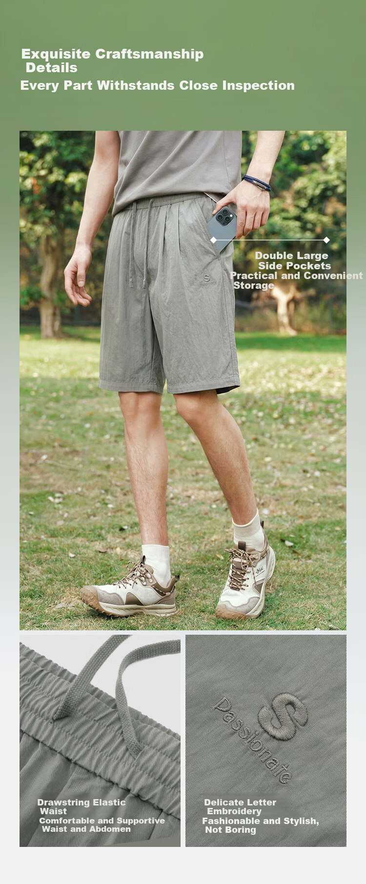 Semir Men's Casual Summer Relaxed Fit Twill Draped Wrinkle-Resistant Shorts 2026 Clean and Smooth 109326125101 5