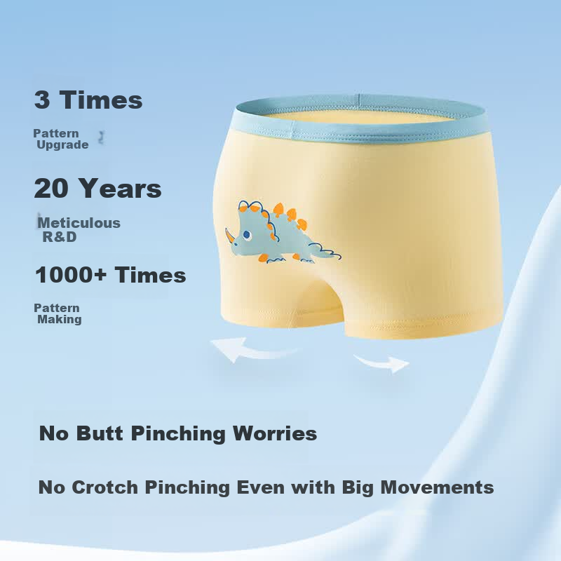 Balabala Kids Boys Boxer Briefs Children's Underwear Antibacterial Soft Comfortable 3-Pack