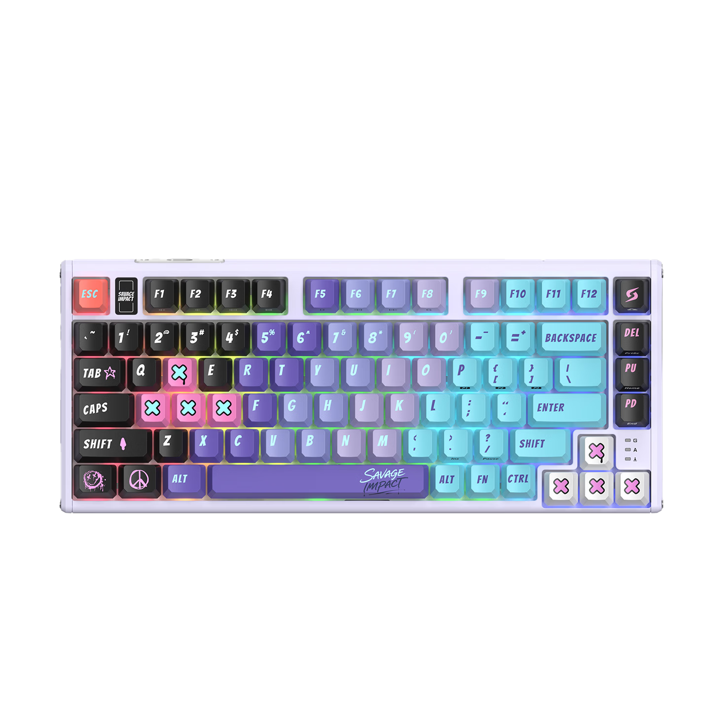 A4TECH Bloody B75 Pro 81-Key Mechanical Wired Gaming Keyboard Magnetic Switch Deep Sea Pearl Aluminum Alloy