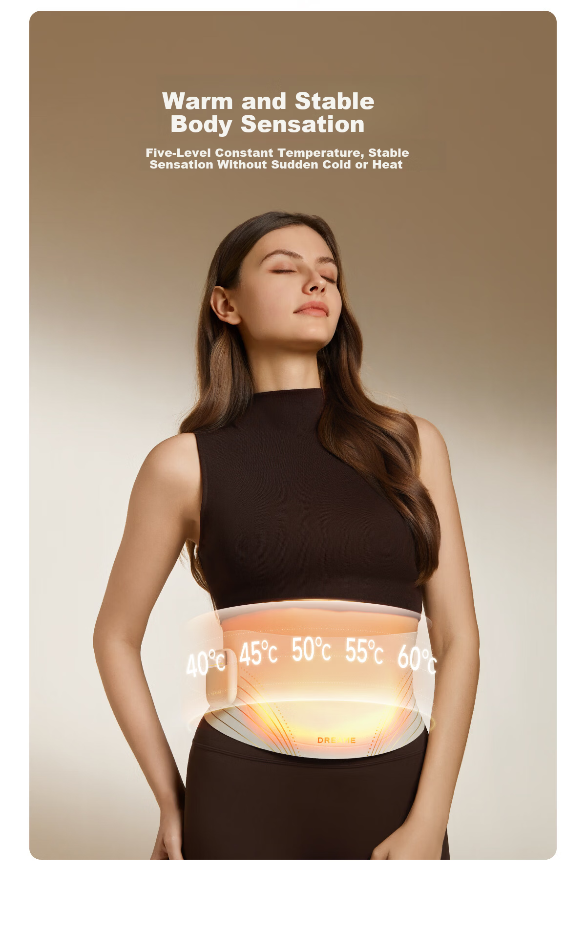 Dreame Warm Palace Waist Belt Menstrual Pain Relief Massager D30 Heat Therapy Abdominal Warmer Waist Support Heating Pad Gift for Boyfriend and Girlfriend Birthday 10