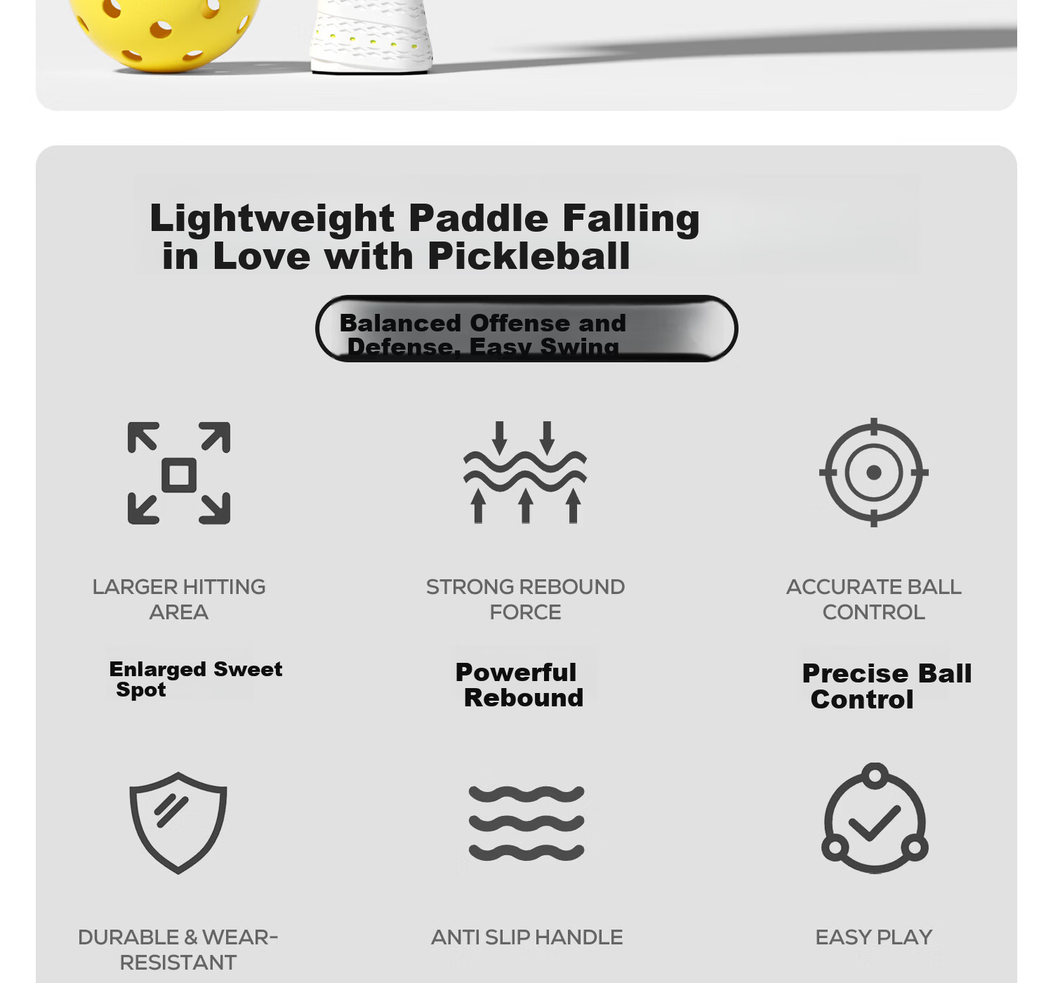 Yottoy Pickleball Paddle Set Carbon Fiber Professional Training Competition Neon+Phantom Flame 6