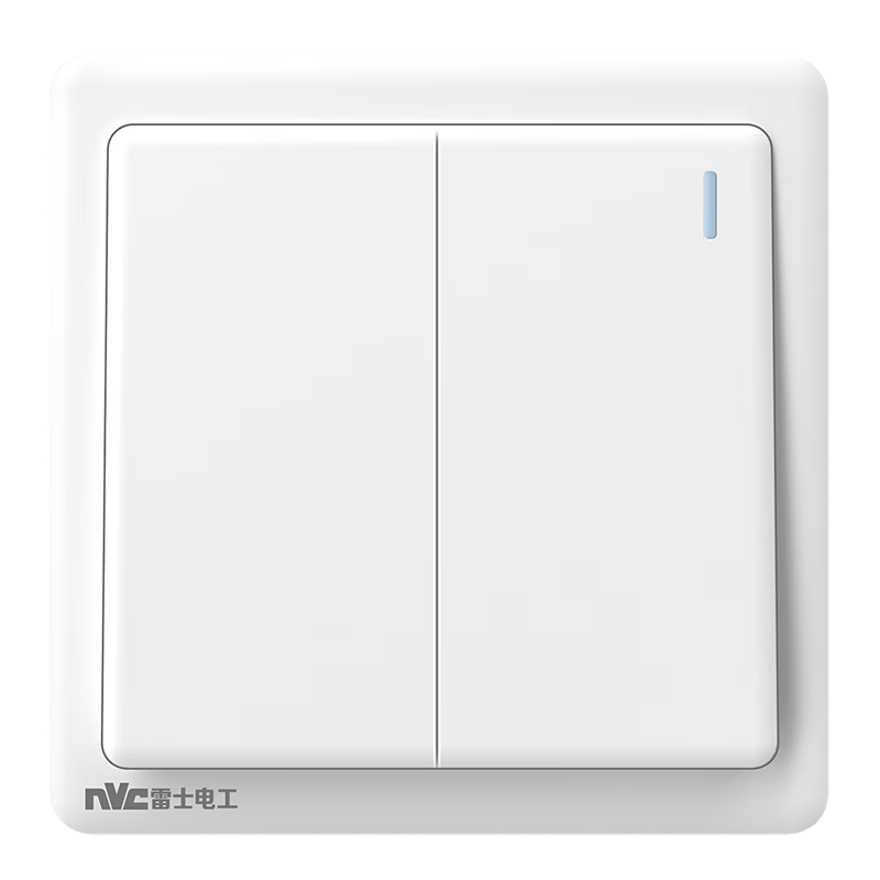NVCleishidiangong Switch Socket, Two-Way Multi-Control Switch, 86-Type Concealed Wall Socket Panel N05 White