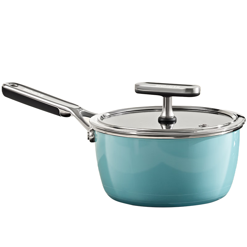 SUPOR 18cm Enamel Non-Coated Baby Food Milk Pot Flat Bottom Soup Pot Compatible with Induction and Gas Stoves
