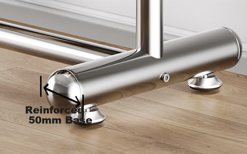 Yicai Nianhua Stainless Steel Floor Clothes Drying Rack Thickened Indoor Hanging Clothes Rod Mobile Balcony Clothes Rack 2858 19