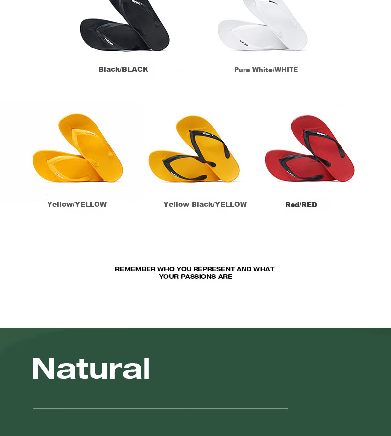 LURAD Men's Casual Outdoor Flip Flops Non-Slip Thong Sandals Black - Thin Straps Size 39-40 3