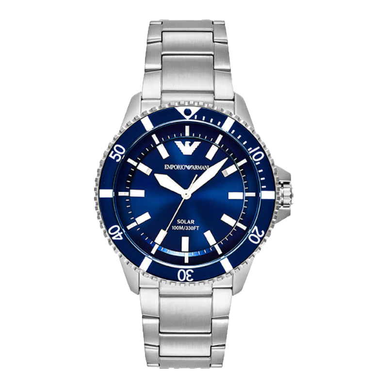 EMPORIO ARMANI Men's Watch with Blue Dial, Water Ghost Series, Father's Day Gift for Dad, AR11697