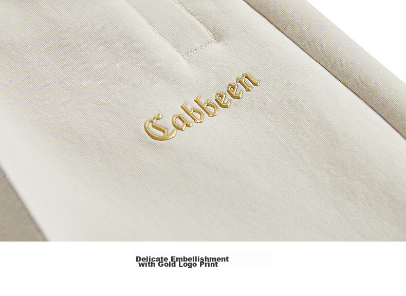 CABBEEN 260G Air Layer Basic Versatile Gold High-Frequency Logo Print Breathable Shorts Summer 2026 22