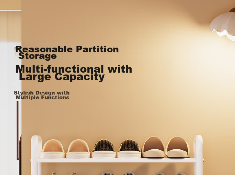 QIAONAMEI Shoe Rack, Simple Home Entryway, Dormitory, Indoor Rental Apartment, Multi-Layer Storage Shoe Shelf, 5 Tiers, QNM1245-WH 5