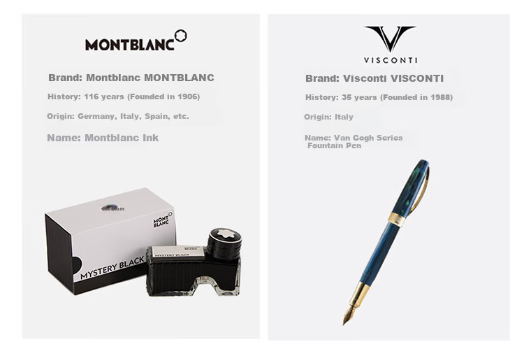 MONTBLANC Ink + Visconti Van Gogh Self-Portrait Fountain Pen Set [Gift] 7