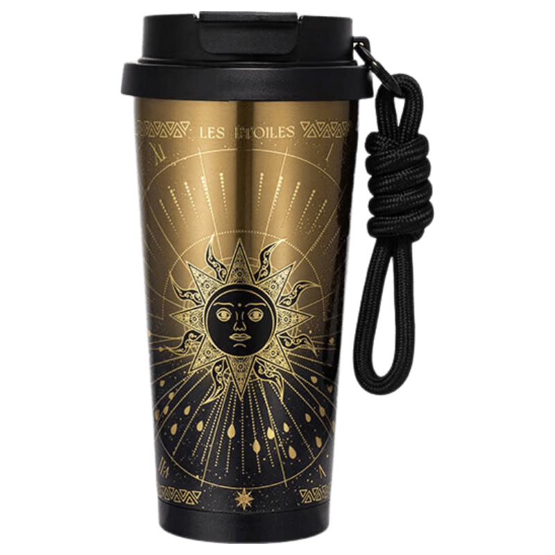 British Museum Starry Sky Portable Coffee Thermos Insulated Water Bottle Creative Gift High-Value Birthday Present for Girls