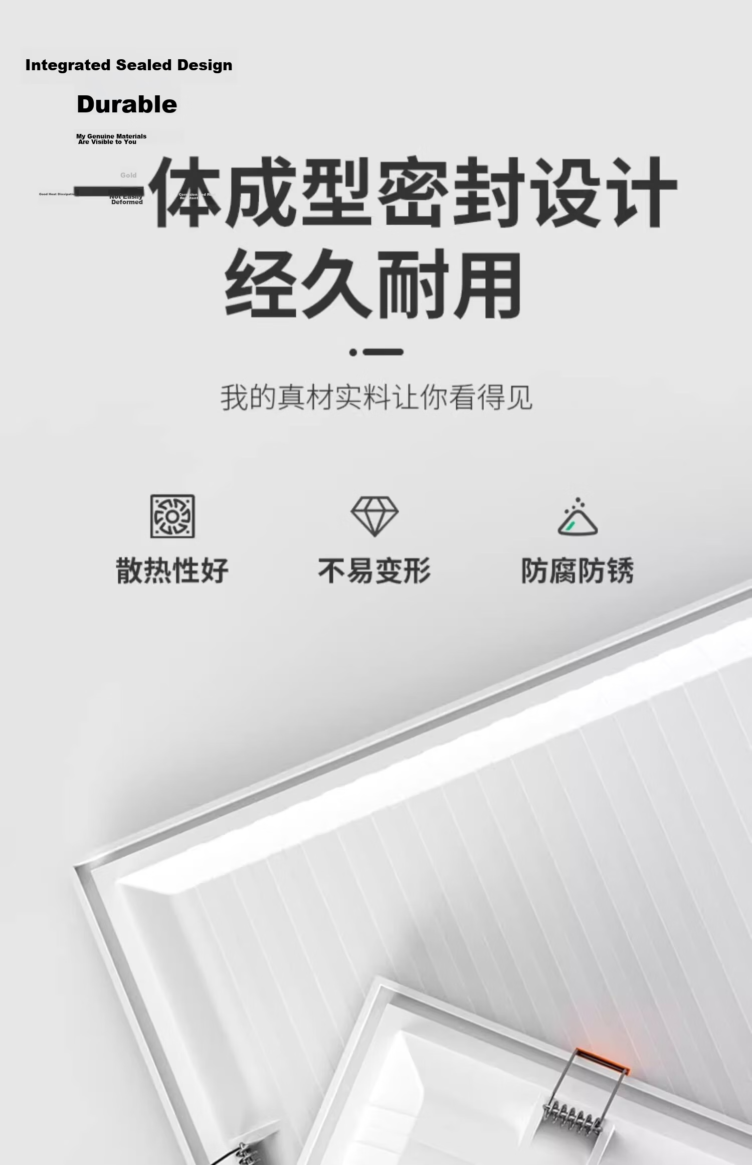 Fanyao LED Panel Light Spring Clip Recessed Panel Kitchen Bathroom Gypsum Board Integrated Ceiling Light 23