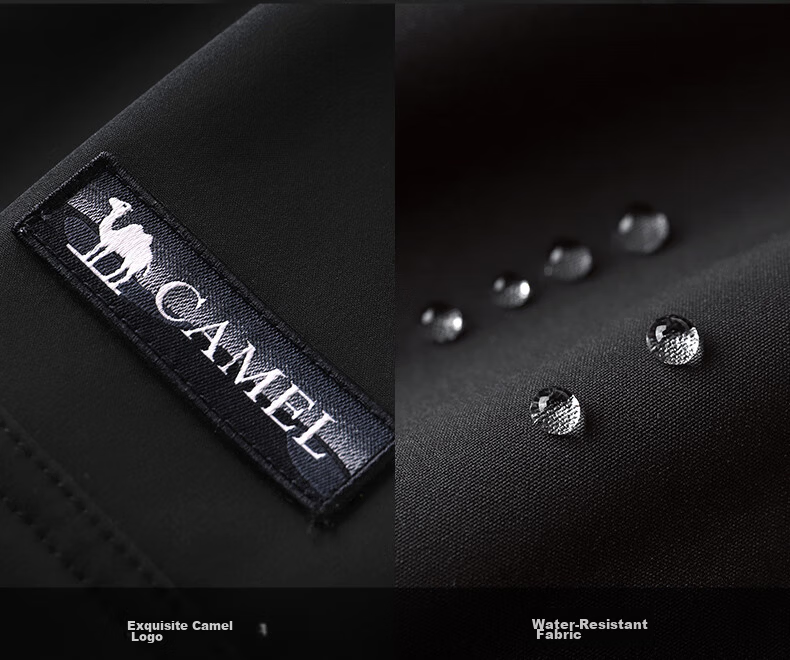 CAMEL Women's Softshell Outdoor Pants Spring Autumn Fleece-Lined Wide-Leg Water-Repellent Lightweight Work Pants 33