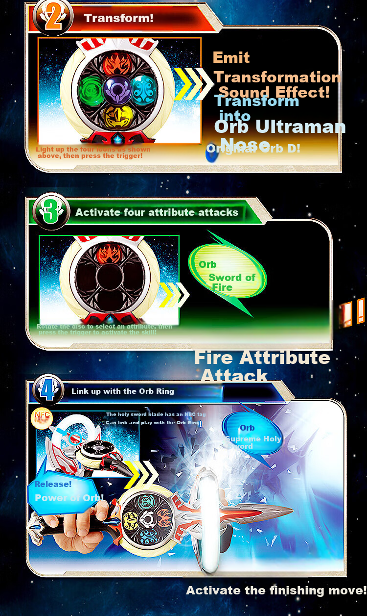 BANDAI Ultraman Toy, Birthday Gift for Boys, Combining Armor Zero, Shining And Dark Set 30005 3