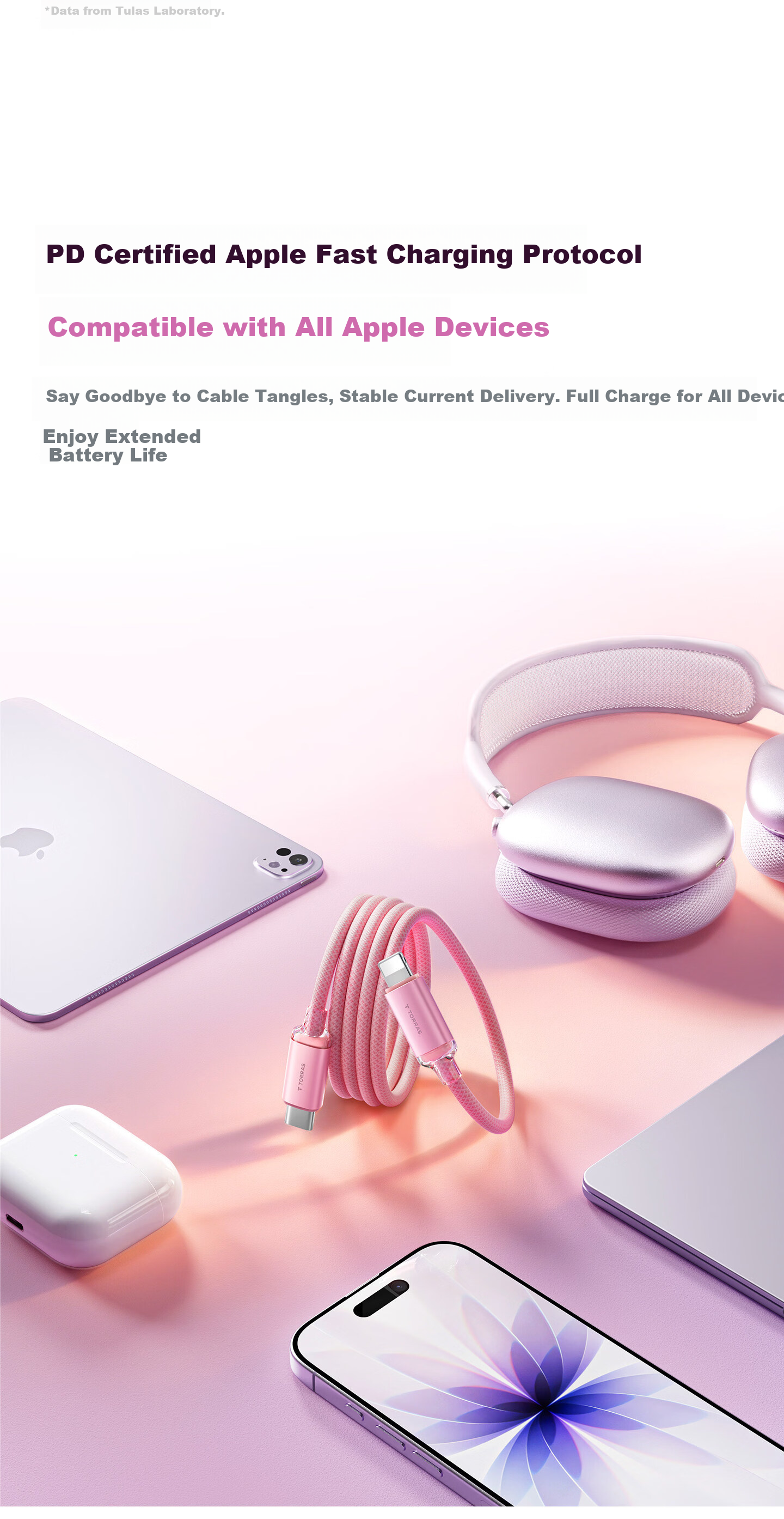 Torras Little Ice Lite Official Genuine Apple iPhone 17 Charging Cable iPhone 17 Pro Max Data Cable 16 Pro Fast Charging Cable Android iPad Type-C Interface White 4