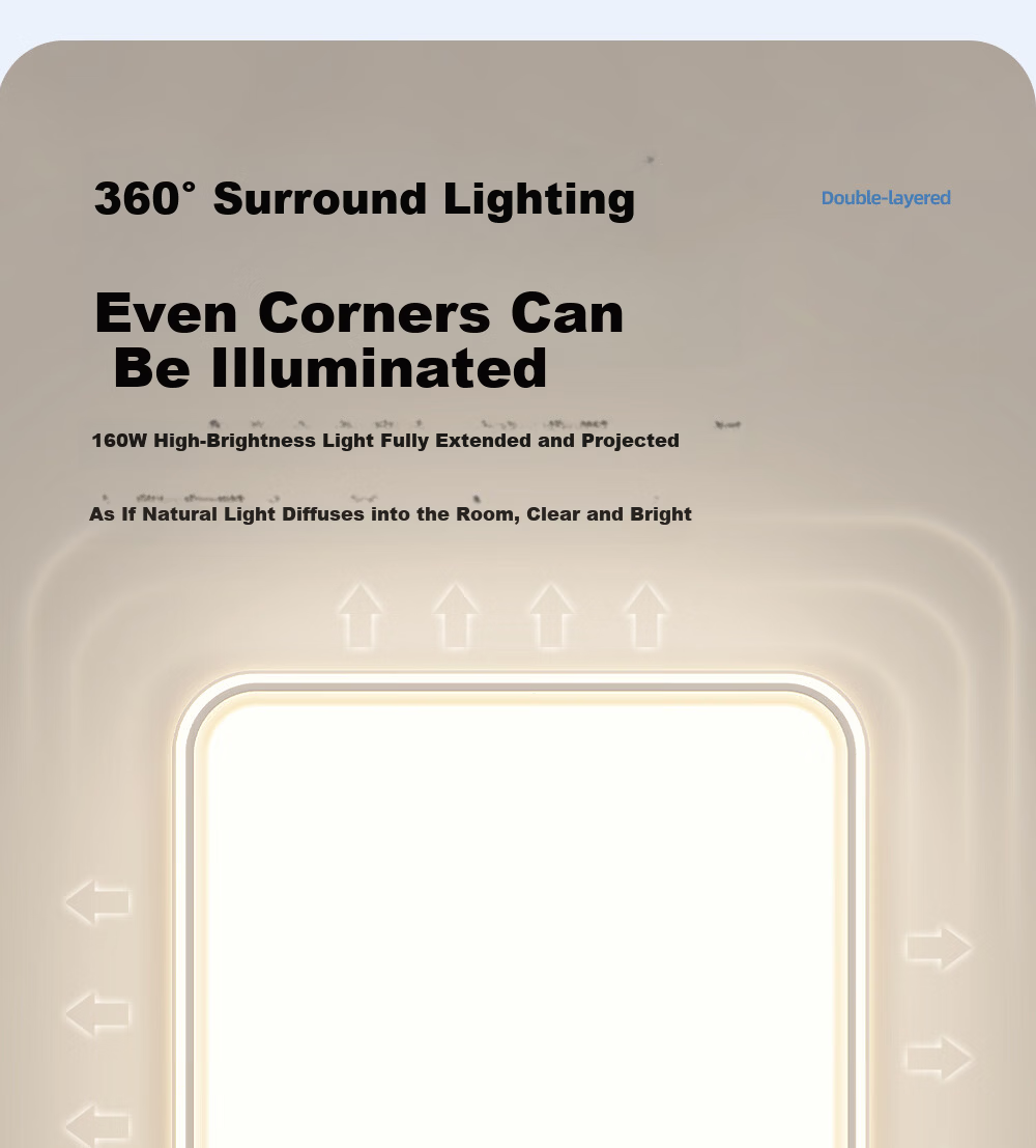 Dell Living Room LED Ceiling Light Full Spectrum Eye Protection Modern Minimalist Cream Style Zhongshan Lighting with Installation Package 6