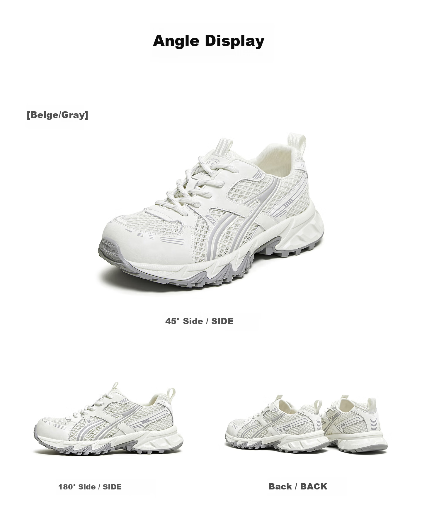 TATA Zhao Zhaoyi Same Style 26 Summer Mall Coconut Jelly Fashion Casual Breathable Women's Dad Sneakers Beige/Grey 38 19