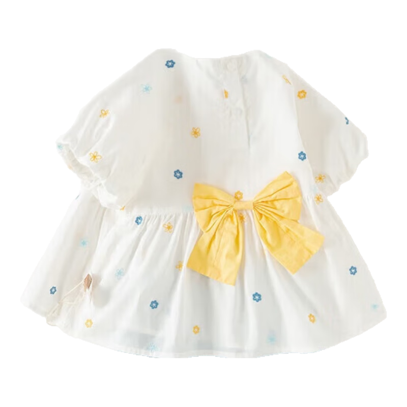 DAVE & BELLA Girls' Shorts Set, Baby Short-Sleeve Top And Shorts Two-Piece Set, Summer Children's Clothing