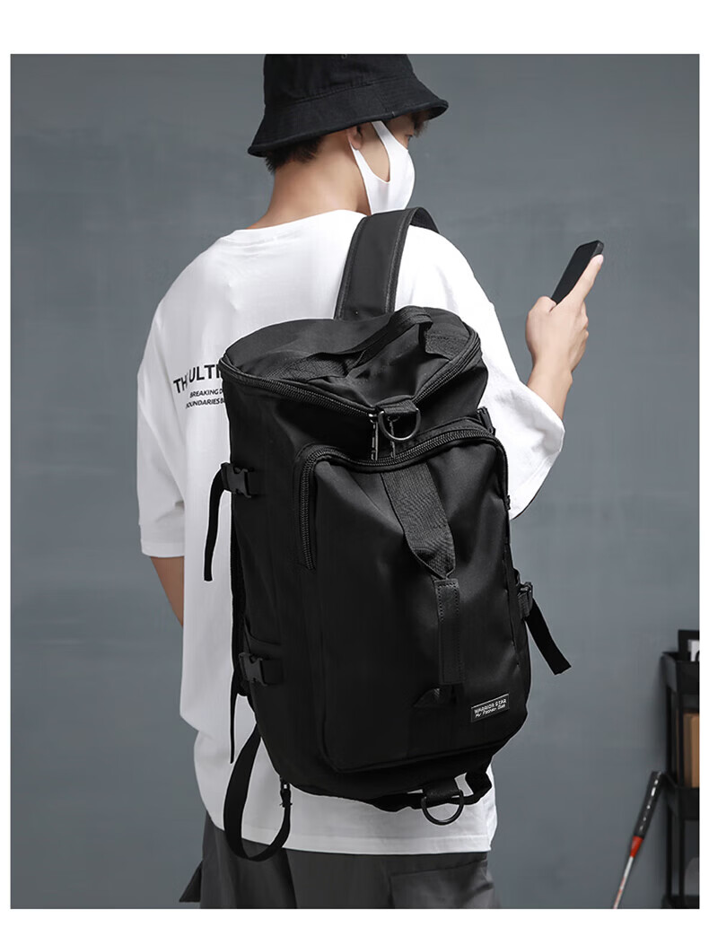 Warrior Men's Travel Bag Large Capacity Multifunctional Commuter Short Trip Business Luggage Handheld Crossbody Gym Bag 13