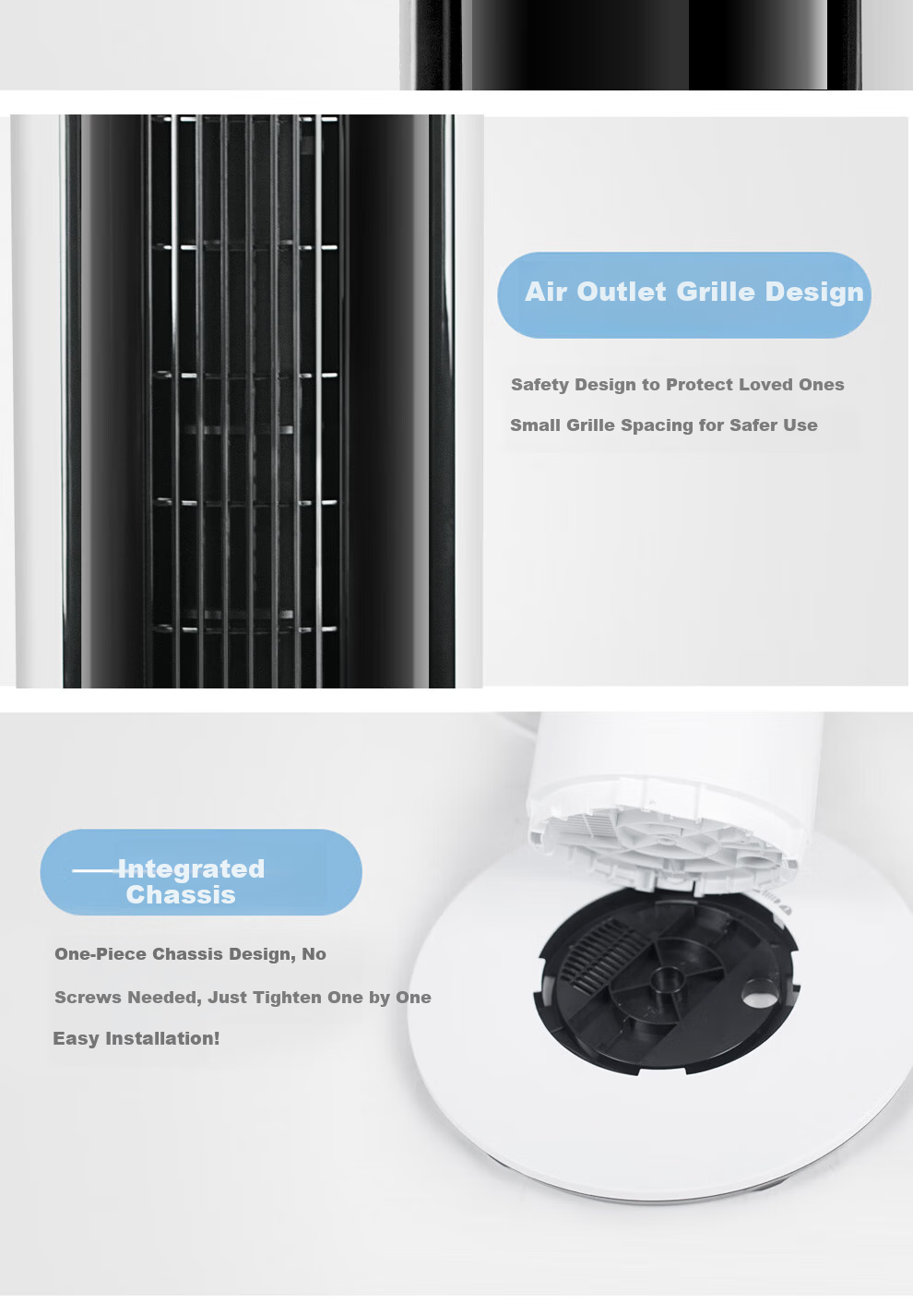 GREE Tower Fan Home Floor Fan Bladeless Quiet Low Noise Baby Smart Remote Control Timer DC Inverter FLZ-09X63Bg 16