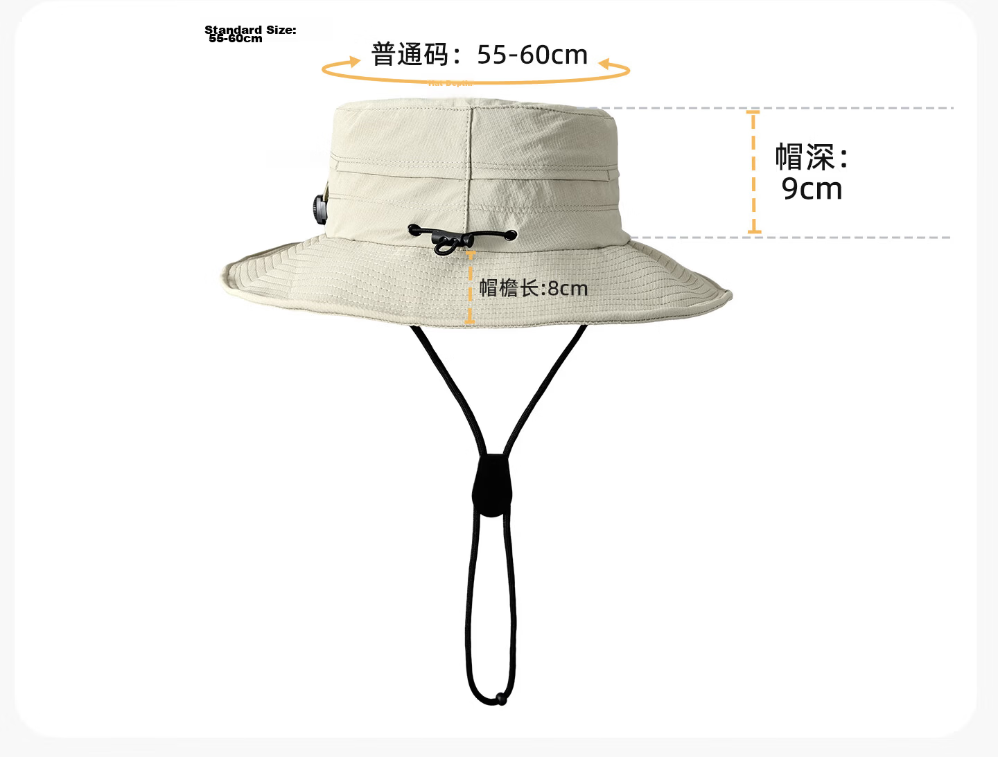 Desina Men's Summer Sun Protection Hat UV Protection Fishing Bucket Hat Outdoor Mountaineering Cap 15