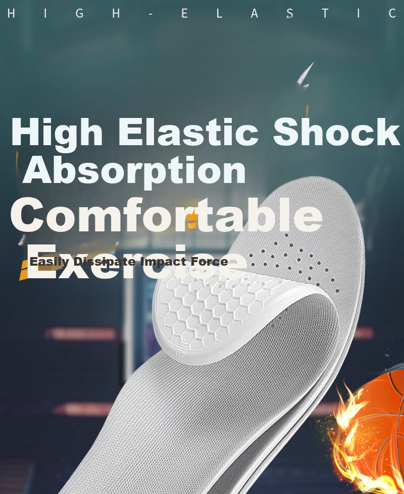 Vitality Rebound Lightweight Sports Insoles 2 Pairs Men Sweat-Absorbing Odor-Resistant Soft Breathable Cushioned Shock-Absorbing Comfortable for Long Standing Running Women Summer Size 39-40 2