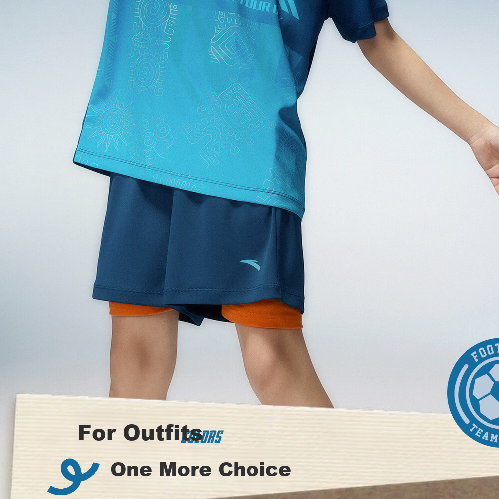 Anta Kids Boys Football Match Set 2026 Summer Breathable Youth Jersey Short Sleeve Shorts A52622203 16
