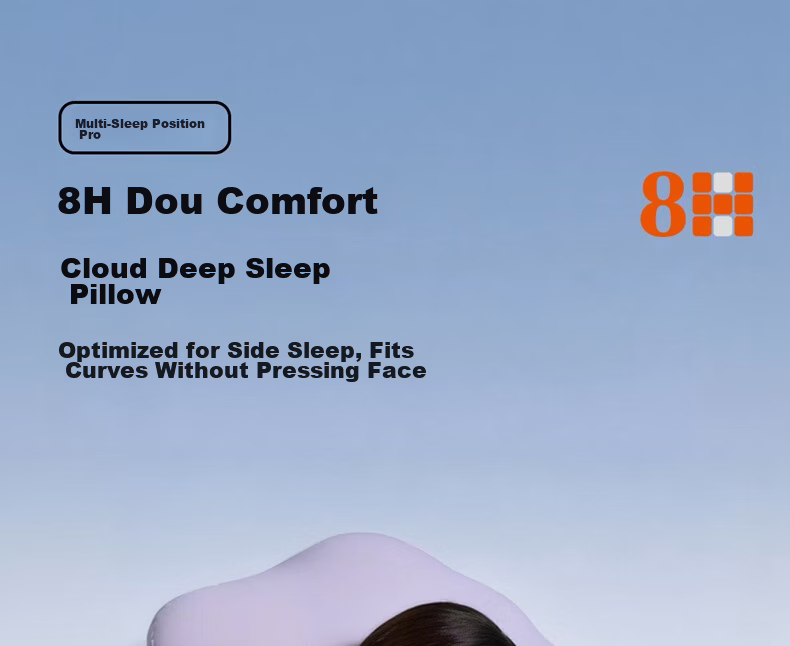 8H Slow Rebound Memory Foam A-Class Adult Pillow Neck Support Deep Sleep Antibacterial Pillowcase HY Pro Gray 1