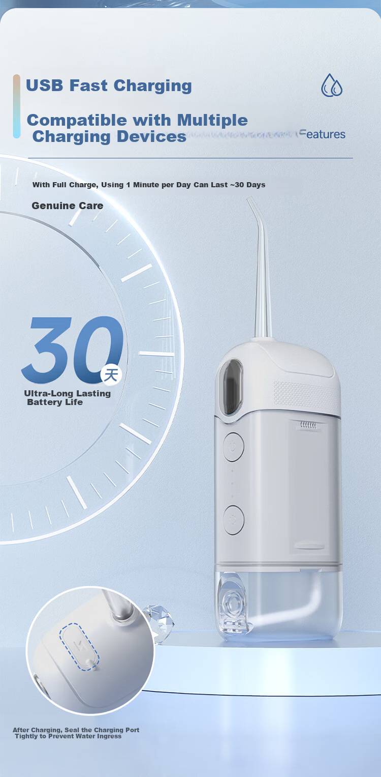 Meebordi Portable Water Flosser 2026 New Model Dental Cleaner Tartar Remover Oral Irrigator Water Floss Birthday Gift Price Protection 618 8