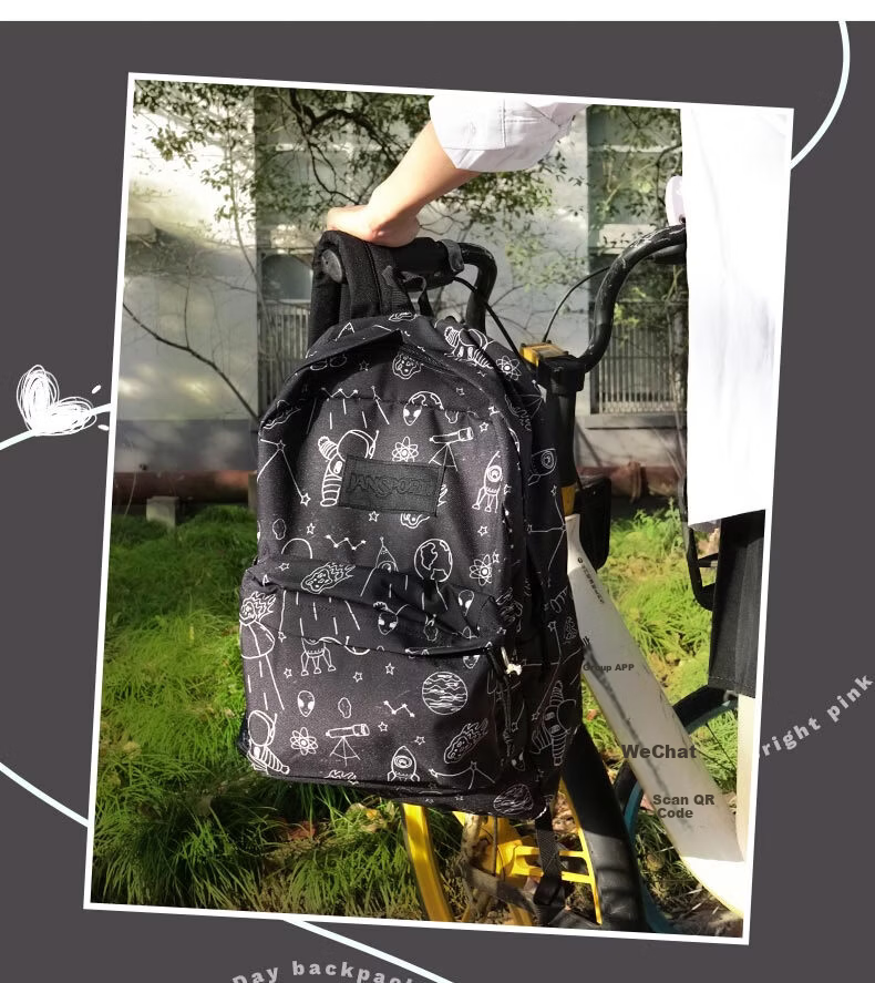 JANSPORT Jasper Backpack Men's Casual Printed Forest Style Student Campus Laptop Bag 4QUEGX9 5