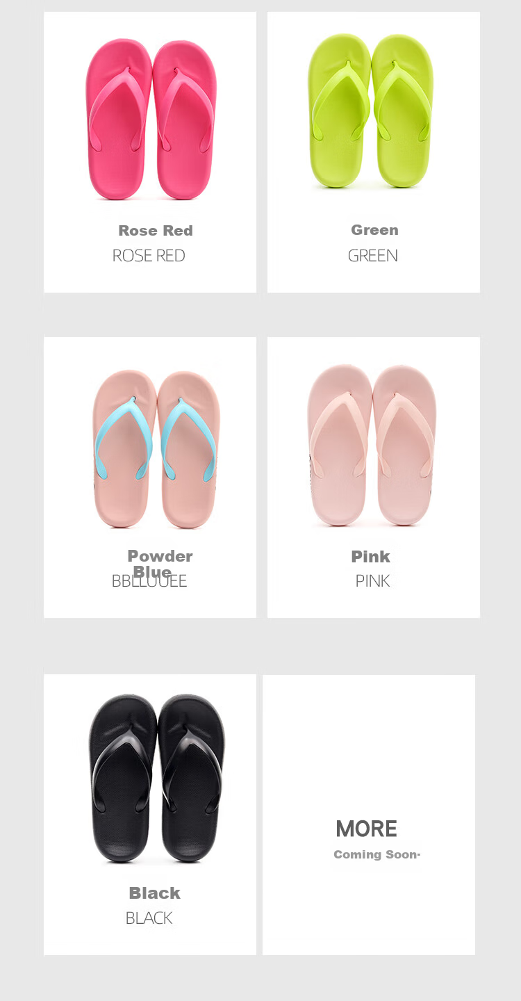 Paul Frank Women's Flip Flops Summer Outdoor Non-Slip Casual Beach EVA Sandals Light Pink Size 37-38 3