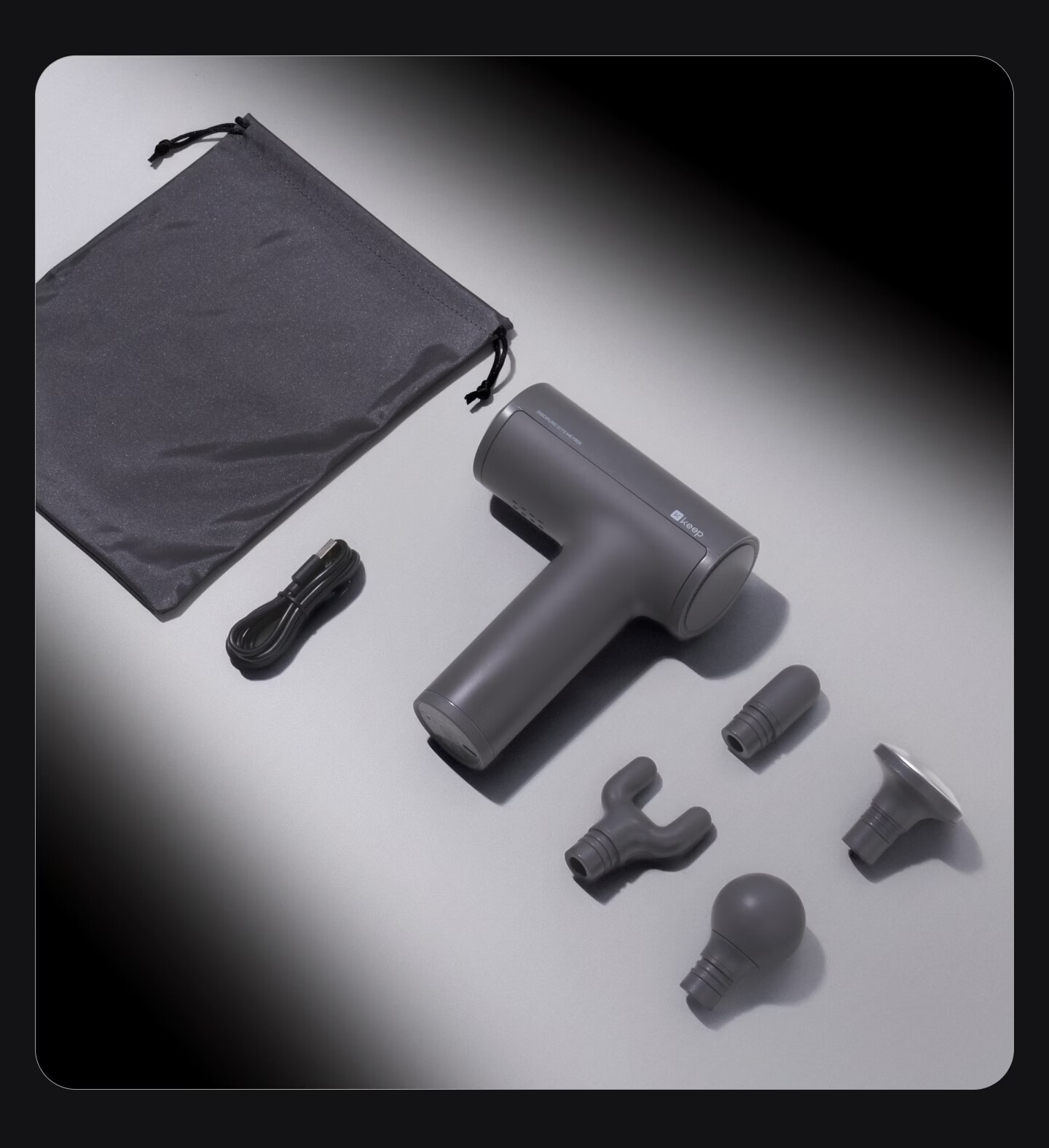 Keep Heat Therapy Fascia Gun New Massage Device G3 Professional Edition for Relaxing Shoulders, Neck, Waist, Back, and Thigh Muscles Fitness Massager - Dark Gray 36