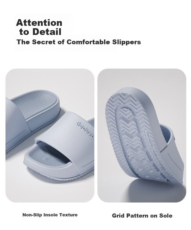 Beiduo Yang Couple Slippers Men Home Indoor Antibacterial Bathroom Shower Non-slip Thick Sole Sandals Women Outdoor Wear Off-white 42-43 5