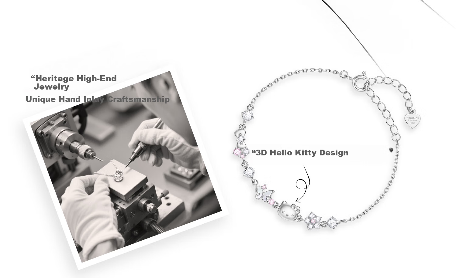 Chao Se Hui Sanrio Hello Kitty Butterfly Bracelet for Girls Children's Birthday Gift Luxury Gift for Girls 6223 6