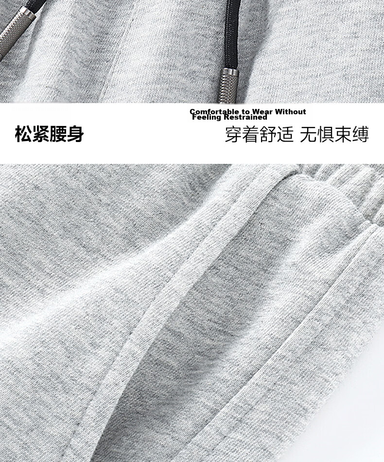 MINISO Men's Shorts 2026 New Pure Cotton Summer Loose Fit Five-Point Pants Casual Design Mid-Length Pants Light Gray XL 26