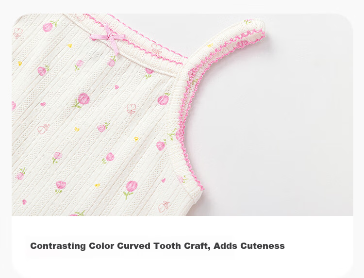 Balabala Baby Vest Set Summer Air-Conditioned Clothing Children's Pajamas Toddler Girls' Homewear Sleeveless Camisole 5
