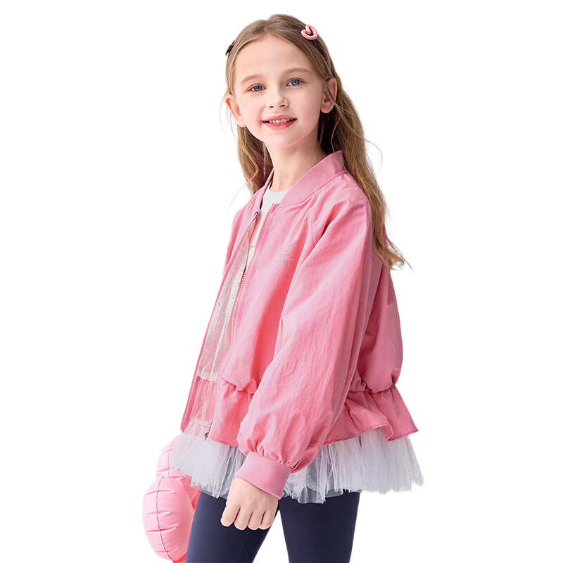 Disney Frozen Elsa Girls' Printed Jacket 2025 Autumn New Children's Mesh Splice Stylish Top