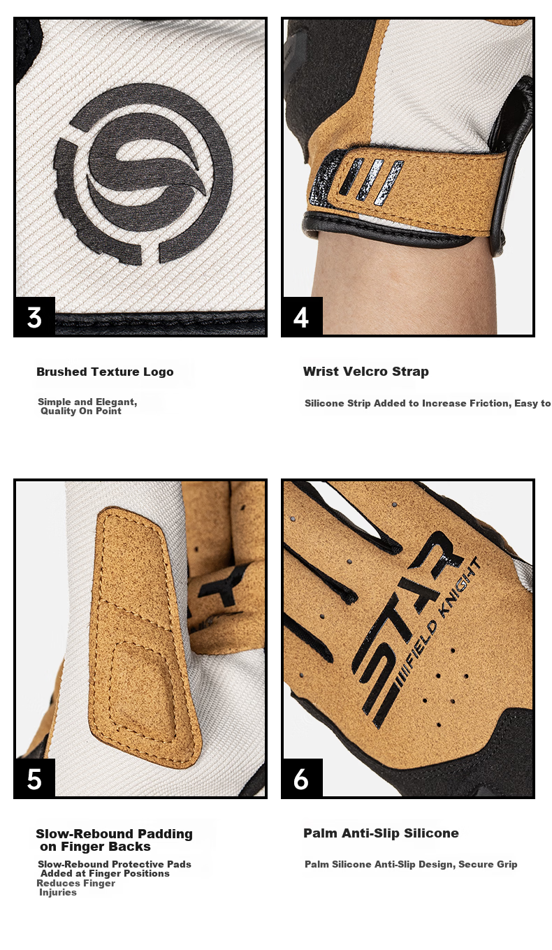 STAR FIELD KNIGHT Motorcycle Riding Gloves Unisex Spring Summer Breathable Retro Thin SKG577 Beige Size M 23