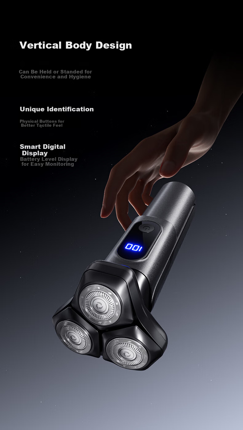AUX Electric Shaver for Men Waterproof Rotary Electric Razor Sensitive Skin Powerful Portable Practical Birthday Gift for Boyfriend Husband 7