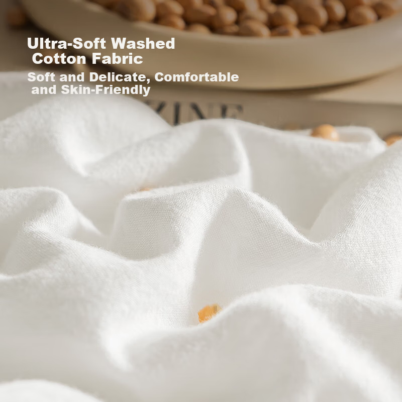 HuiShui 100% Cotton Antibacterial Mite-Resistant Soy Fiber Summer Thin Quilt Washable A-Class Pure Cotton Air Conditioning Quilt for Single and Double Beds