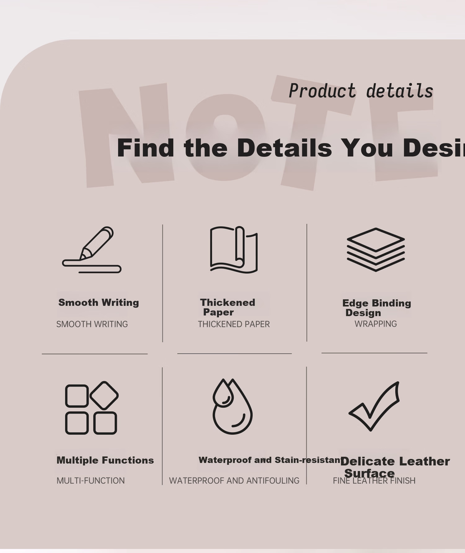Aohuan Vintage Luxury Buckle Leather A5 Business Office Notebook 200 Pages Thickened Customizable Meeting Notes Copper Brown 1