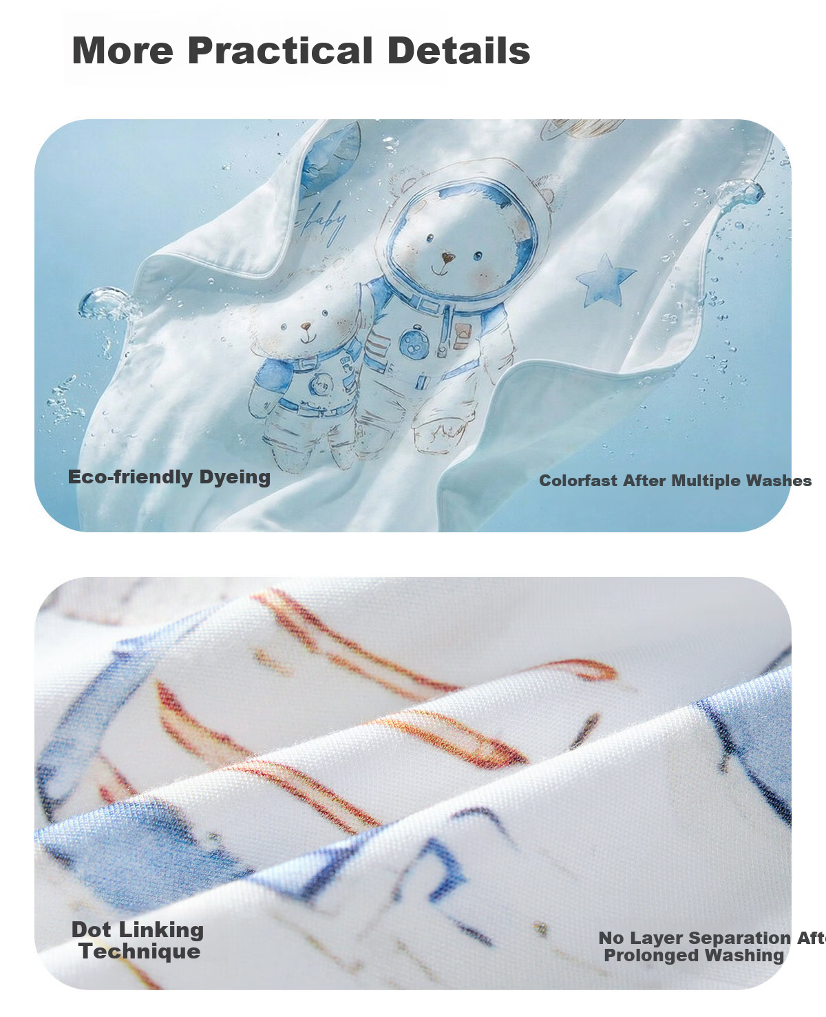 JOYNCLEON Baby Blanket Summer Ice Silk Quilt Newborn Toddler Kindergarten Air Conditioning Cooling Blanket Bear Jyp199522 17