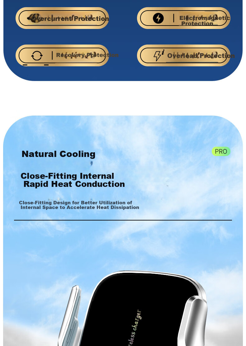 Newsmy Audi A4L/Q5L Car Wireless Charging Phone Holder 9