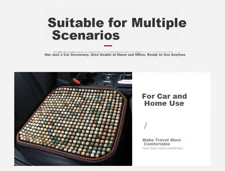 Zhunhang Bodhi Car Seat Cushion Summer Breathable Long Sitting Comfortable Butt Pad Office Chair Ventilated Cooling Seat Cushion 15
