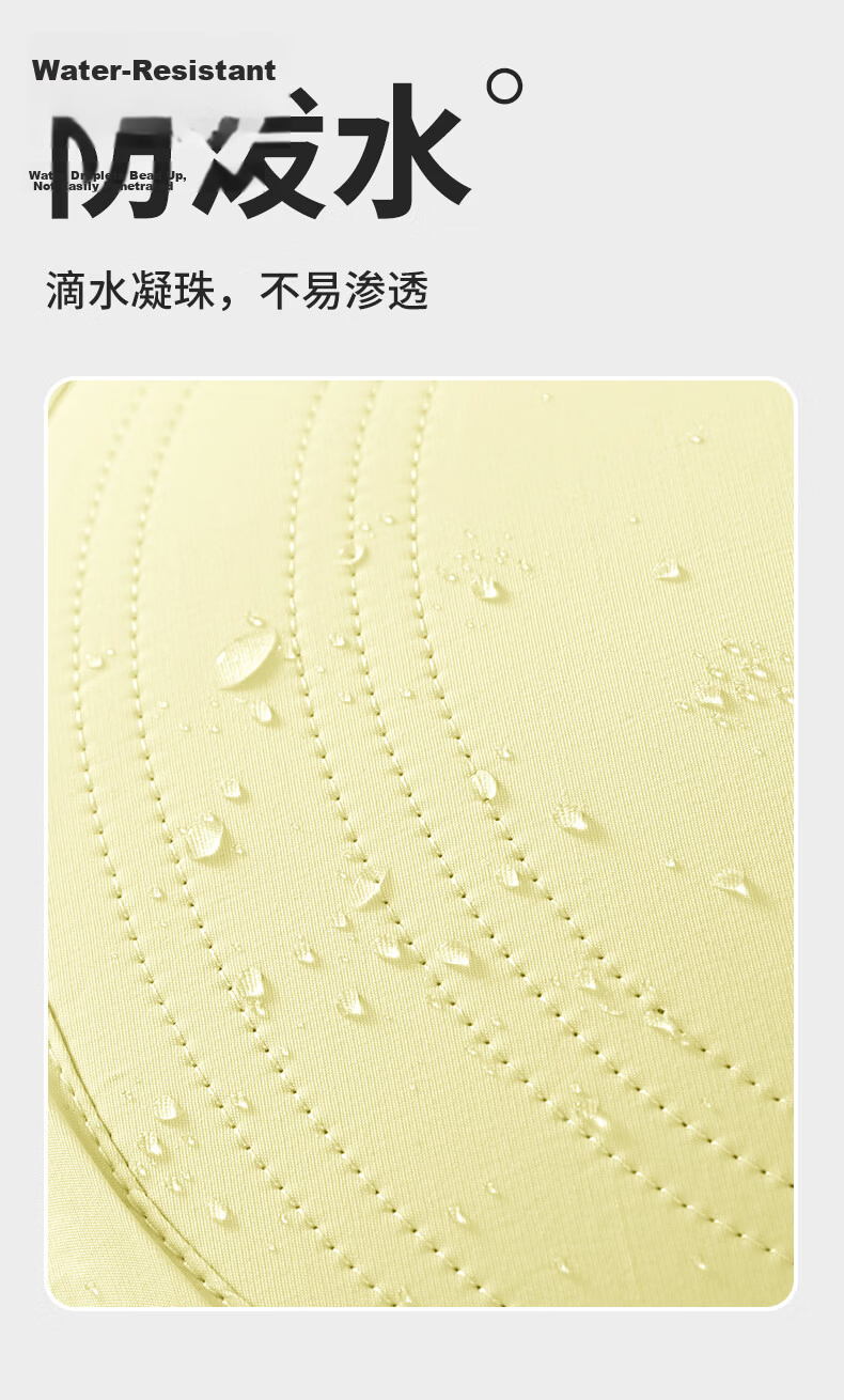 Shizhuzhu Children's Summer Sun Protection Hat UV Outdoor Wide Brim Sun Hat Light Yellow 2