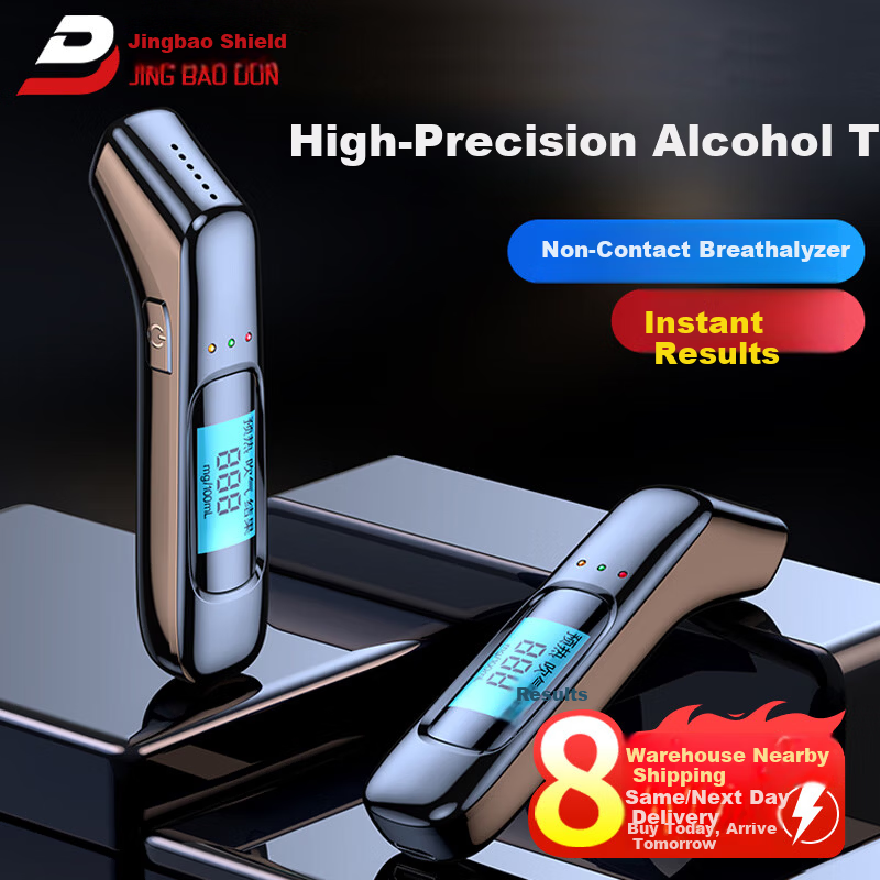 Jingbaodun Alcohol Tester Portable Breathalyzer High Precision Mini Alcohol Detector for Travel